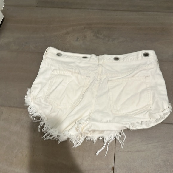 Free People White Denim Shorts - Picture 2 of 3